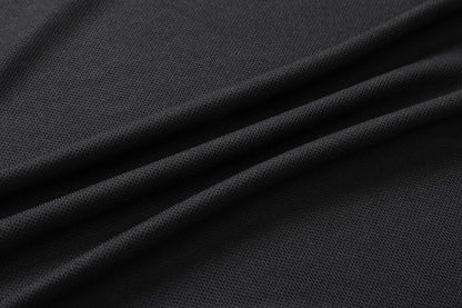 Men's Black Long Sleeve Polo
