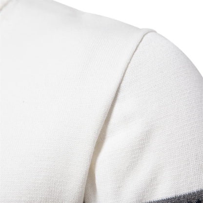 Men's Half-Zip Stand Collar Polo Sweater