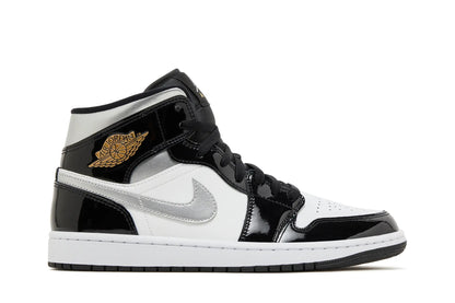 Jordan 1 Mid SE 'Black White Metallic Silver'