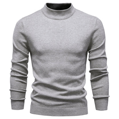 Men's Mockneck Pullover Sweater